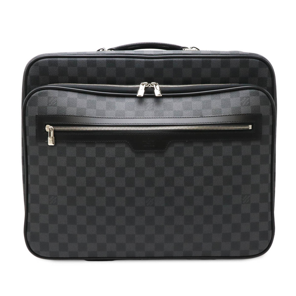 LOUIS VUITTON Damier Graphite Black Pilot Case Carry on Bag Trolley Travel